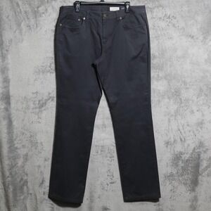 J. Hilburn Pants Mens 36x34 Gray Chino 5-Pocket Cotton Straight Fit Preppy